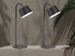 2er SET kabellose Outdoor Lampen - 3in1 Tischlampe / Wandlampe & Deckenleuchte