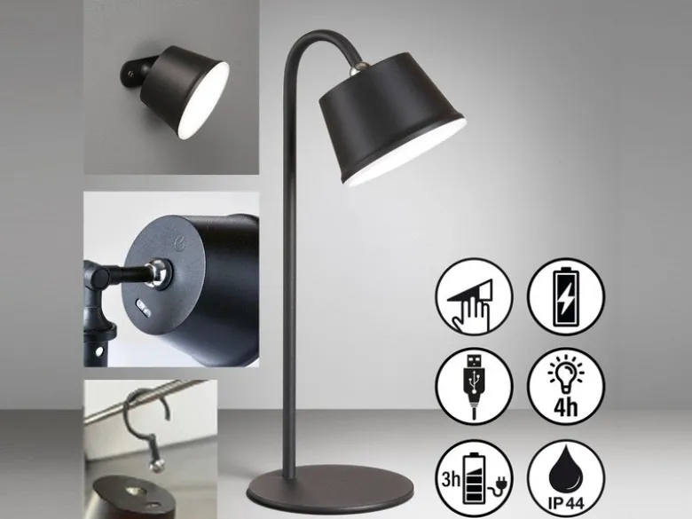 2er SET kabellose Outdoor Lampen - 3in1 Tischlampe / Wandlampe & Deckenleuchte
