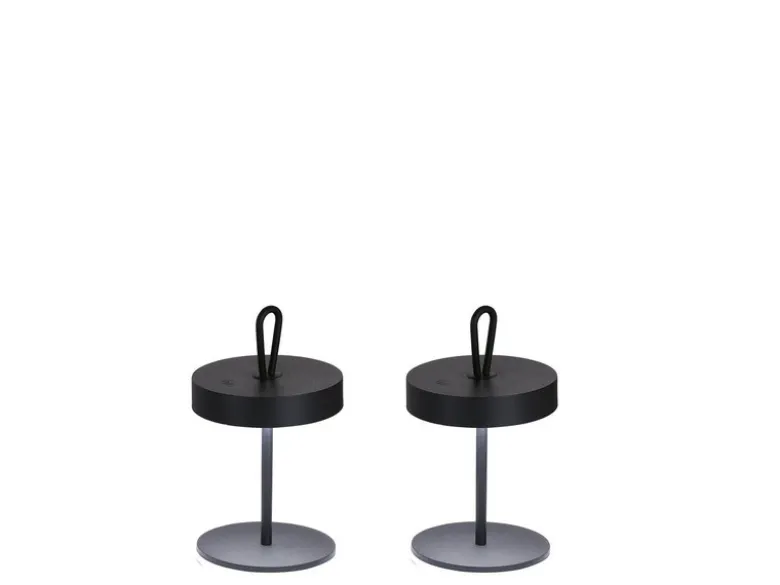 2er SET kabellose Outdoor Tischlampen - dimmbar & höhenverstellbar 21-46cm