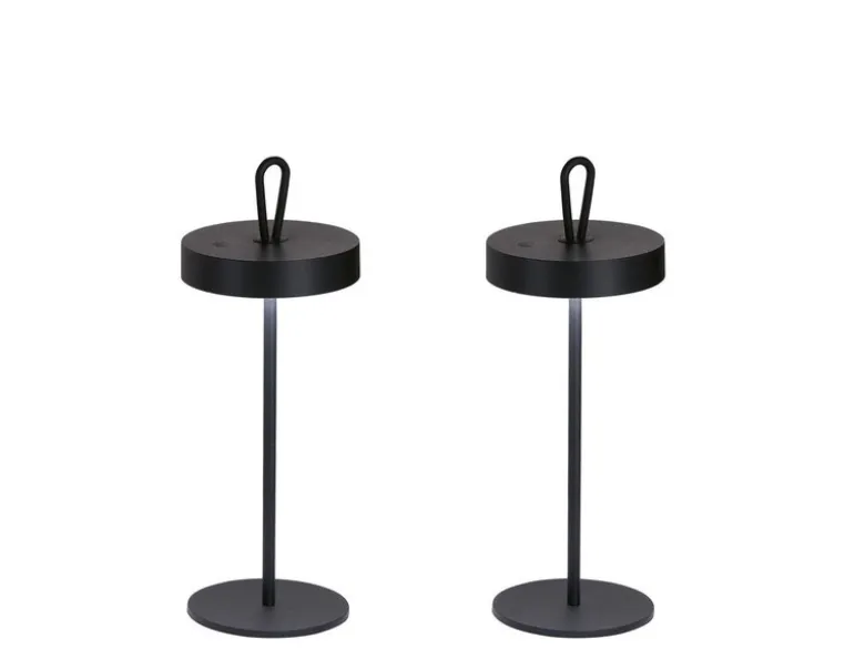 2er SET kabellose Outdoor Tischlampen - dimmbar & höhenverstellbar 21-46cm
