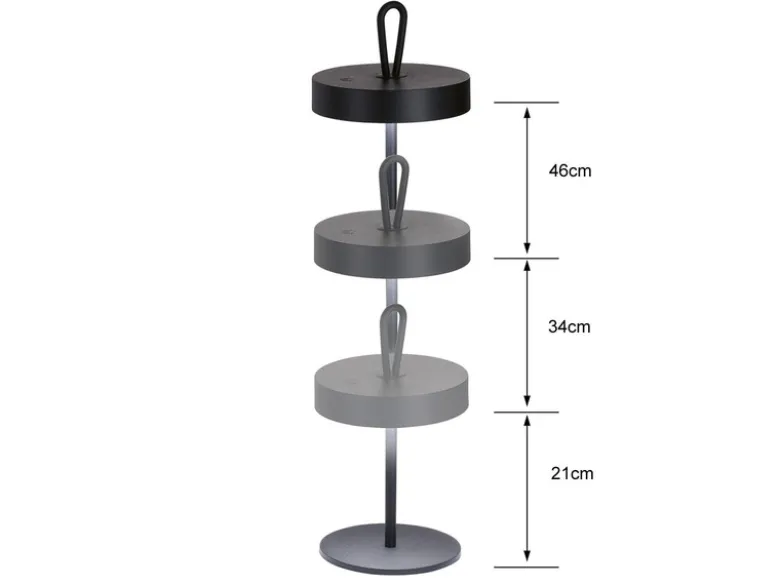 2er SET kabellose Outdoor Tischlampen - dimmbar & höhenverstellbar 21-46cm