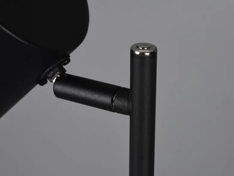 2er SET kleine Akku Stehlampen kabellos - dimmbar, Metall Schwarz, Höhe 125cm