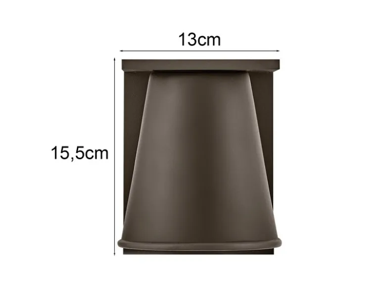 2er SET kleine LED Außenwandleuchten Bronzefarbig Salzluft resistent Höhe 15,5cm