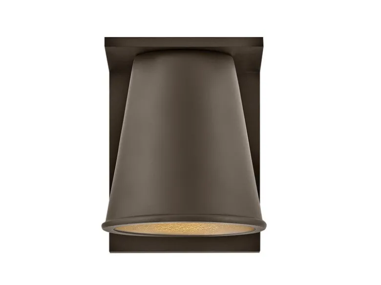 2er SET kleine LED Außenwandleuchten Bronzefarbig Salzluft resistent Höhe 15,5cm