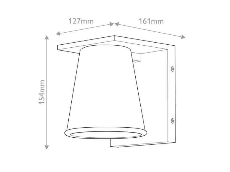 2er SET kleine LED Außenwandleuchten Bronzefarbig Salzluft resistent Höhe 15,5cm