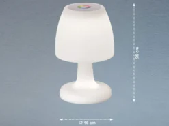 2er SET kleine Outdoor Akku Tischlampen 26cm ohne Kabel - dimmbar & RGB
