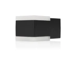 2er Set Kleine Up and Down LED Außenwandleuchten Aluminium Schwarz, 7,5x7cm