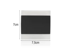2er Set Kleine Up and Down LED Außenwandleuchten Aluminium Schwarz, 7,5x7cm