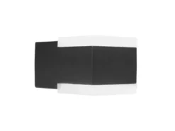 2er Set Kleine Up and Down LED Außenwandleuchten Aluminium Schwarz, 7,5x7cm
