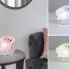 2er SET kleine USB Muschel Tischlampen mit RGB Beleuchtung, Höhe 14cm