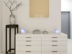 2er SET kleine USB Muschel Tischlampen mit RGB Beleuchtung, Höhe 14cm