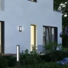 2er SET LED Außenwandlampen Anthrazit mit Bewegungsmelder, Höhe 28cm