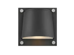 2er Set LED Außenwandleuchten Downlight Schwarz, Höhe 16,5cm