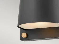 2er Set LED Außenwandleuchten Downlight Schwarz, Höhe 16,5cm