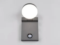 2er Set LED Außenwandleuchten Höhe 19cm, Schwarz mit Bewegungsmelder