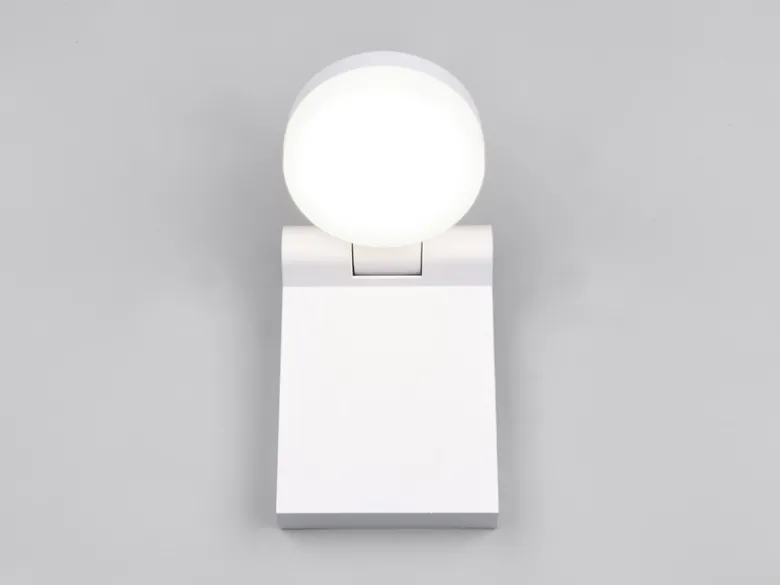 2er Set LED Außenwandleuchten Höhe 19cm Leuchtenkopf einstellbar, Weiß
