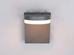 2er Set LED Außenwandleuchten Höhe 19cm Leuchtenkopf einstellbar, Schwarz