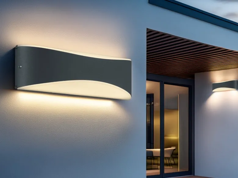2er Set LED Außenwandleuchten in Anthrazit mit Up and Down Beleuchtung, IP65