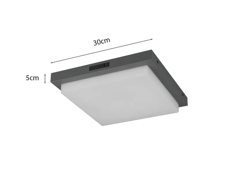2er Set LED Außenwandleuchten mit Bewegungsmelder & Hausnummer 30 x 30cm