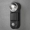 2er-Set LED Außenwandleuchten mit Bewegungsmelder & Batterie, Schwarz H: 26cm
