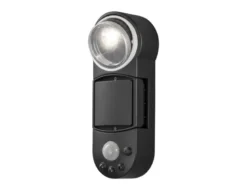 2er-Set LED Außenwandleuchten mit Bewegungsmelder & Batterie, Schwarz H: 26cm