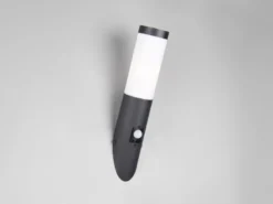 2er Set LED Außenwandleuchten mit Bewegungsmelder Schwarz, Höhe 39cm