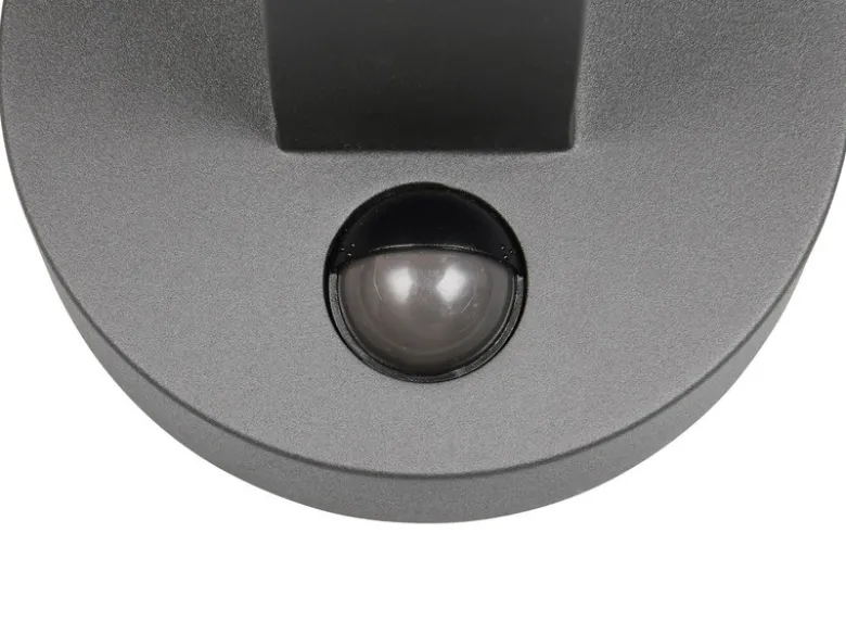 2er Set LED Außenwandleuchten mit Bewegungsmelder in Anthrazit, Höhe 22cm