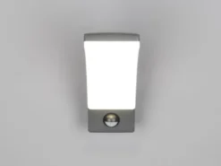 2er Set LED Außenwandleuchten mit Bewegungsmelder in Anthrazit, Höhe 22,5cm