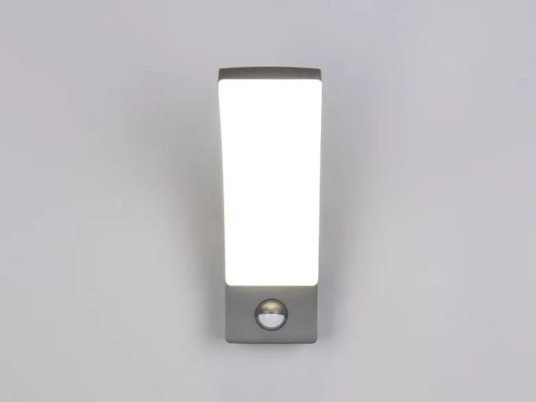 2er Set LED Außenwandleuchten mit Bewegungsmelder in Anthrazit, Höhe 22,5cm