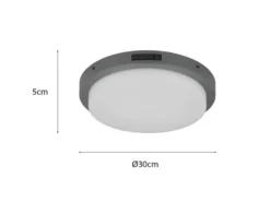 2er Set LED Außenwandleuchten mit Bewegungsmelder & Hausnummer Ø 30cm