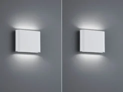 2er SET LED Außenwandleuchten Up and Down Light Weiß, Breite 11,5cm
