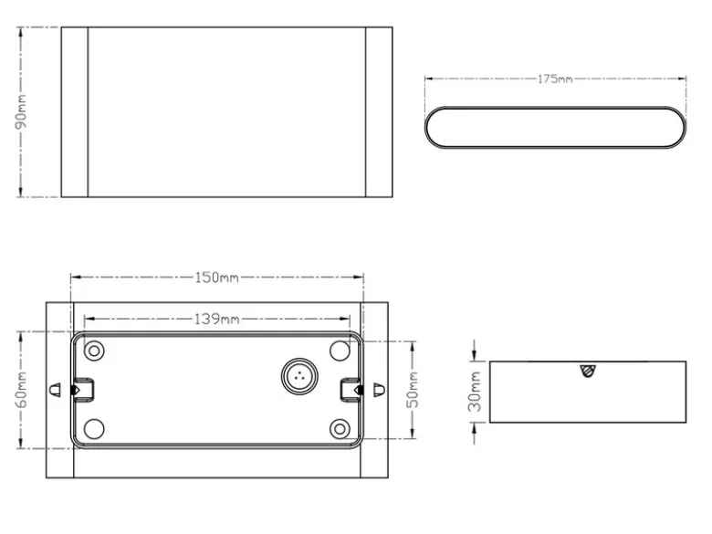 2er SET LED Außenwandleuchten Up and Down Light Weiß, Breite 17,5cm