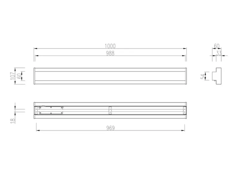 2er-Set LED Außenwandleuchten Up and Down Lichteffekt, Anthrazit 100cm lang