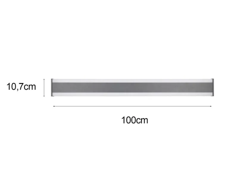 2er-Set LED Außenwandleuchten Up and Down Lichteffekt, Anthrazit 100cm lang