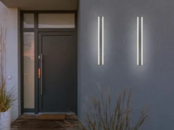 2er-Set LED Außenwandleuchten Up and Down Lichteffekt, Anthrazit 100cm lang