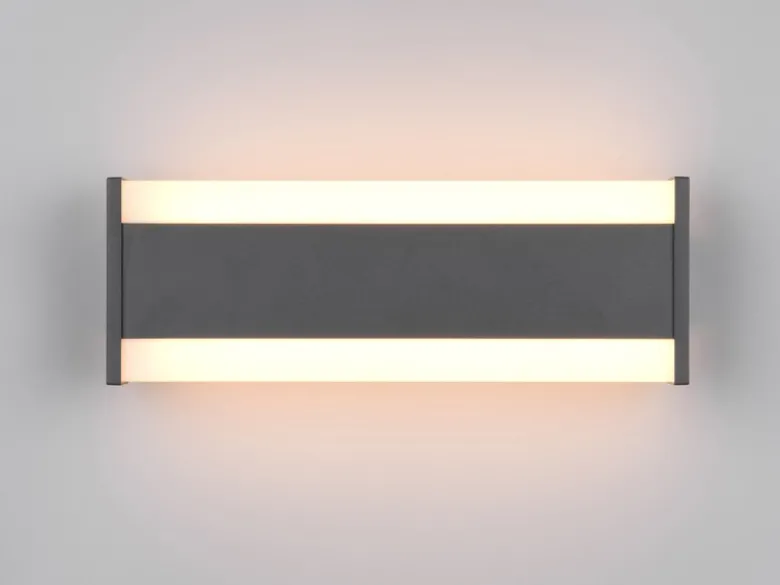 2er-Set LED Außenwandleuchten Up and Down Lichteffekt, Anthrazit Breite 30cm