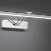 2er SET LED Badezimmer Wandleuchten Silber Chrom schwenkbar, Breite 60cm