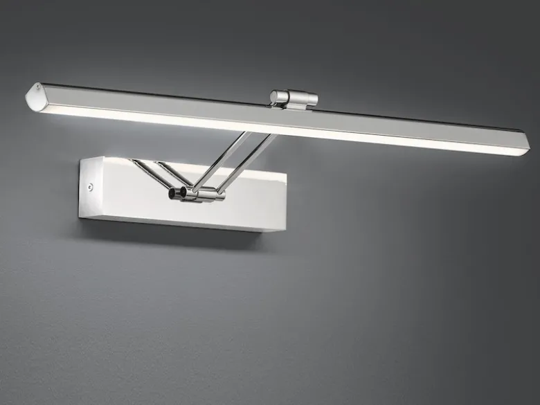 2er SET LED Badezimmer Wandleuchten Silber Chrom schwenkbar, Breite 60cm