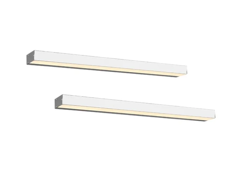 2er SET LED Badezimmer Wandleuchten Up-Down Chrom, Breite 60cm