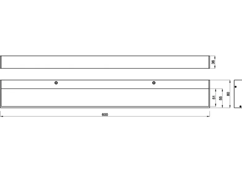 2er SET LED Badezimmer Wandleuchten Up-Down Chrom, Breite 60cm