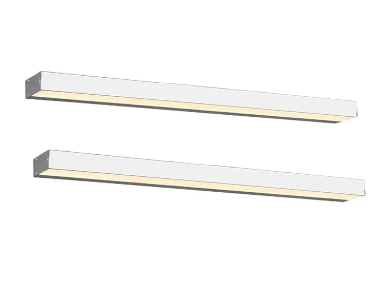 2er SET LED Badezimmer Wandleuchten Up-Down Chrom, Breite 90cm