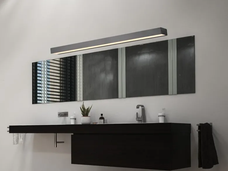 2er SET LED Badezimmer Wandleuchten Up-Down Schwarz, Breite 90cm