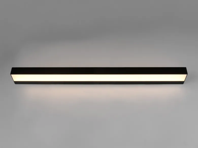 2er SET LED Badezimmer Wandleuchten Up-Down Schwarz, Breite 90cm