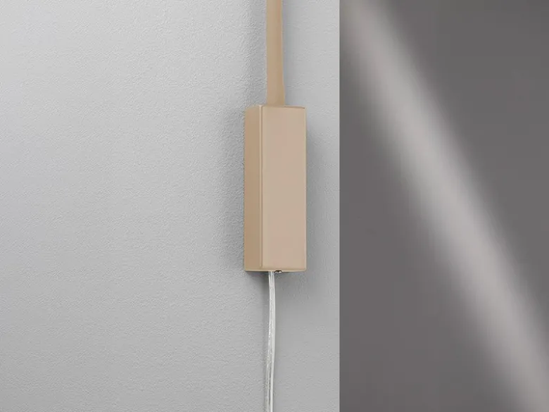 2er SET LED Bettlampen Beige mit Kabel und Stecker, Gestensteuerung, Breite 4cm