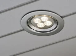 2er Set LED Deckeneinbaustrahler für Bad und Außenbereich, Ø 12,5cm, schwenkbar