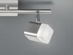2er SET LED Deckenstrahler 2-flammig Silber matt, Breite 34cm