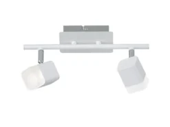 2er SET LED Deckenstrahler 2-flammig Weiß matt, Breite 34cm