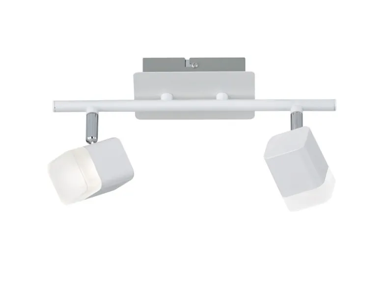 2er SET LED Deckenstrahler 2-flammig Weiß matt, Breite 34cm