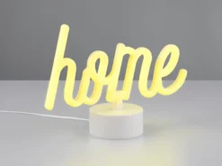 2er SET LED Dekoleuchte mit Schriftzug home Batterie- oder USB betrieben H: 16cm