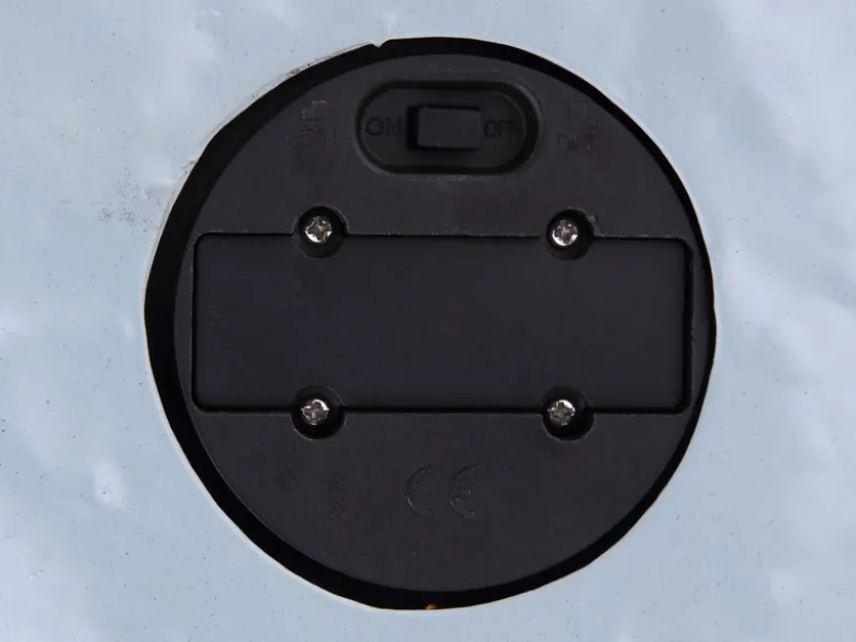 2er Set LED Deko Solarleuchten Seerose mit Crackleglas Kugel, Grau Ø25cm